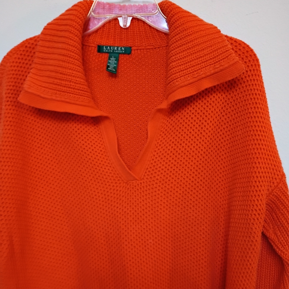 Ralph Lauren Women's Orange Vintage Sweater Size Large - Picture 7 of 14